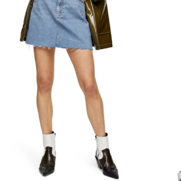 Topshop Dresses & Skirts - TOPSHOP MOTO jean skirt mini blue denim worn once